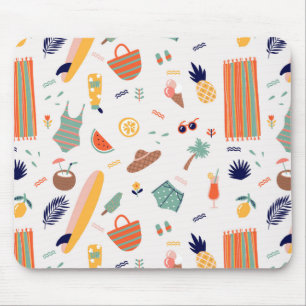 Mousepad Padrão de Diversão de Praia Sunny