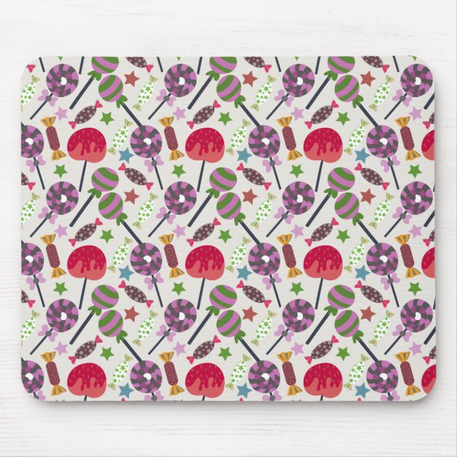 Mousepad Padrão de doces | Padrão do lombo | pirulito 11 (Frente)