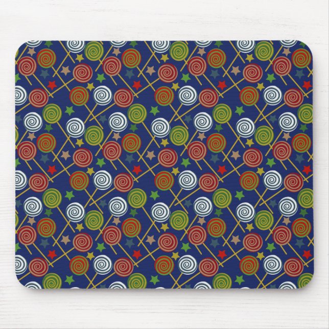 Mousepad Padrão de doces | Padrão do lombo | pirulito 17 (Frente)