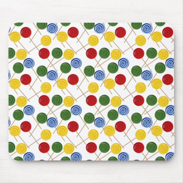 Mousepad Padrão de doces | Padrão do lombo | pirulito 21 (Frente)