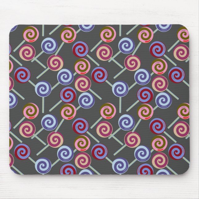 Mousepad Padrão de doces | Padrão do lombo | pirulito 27 (Frente)