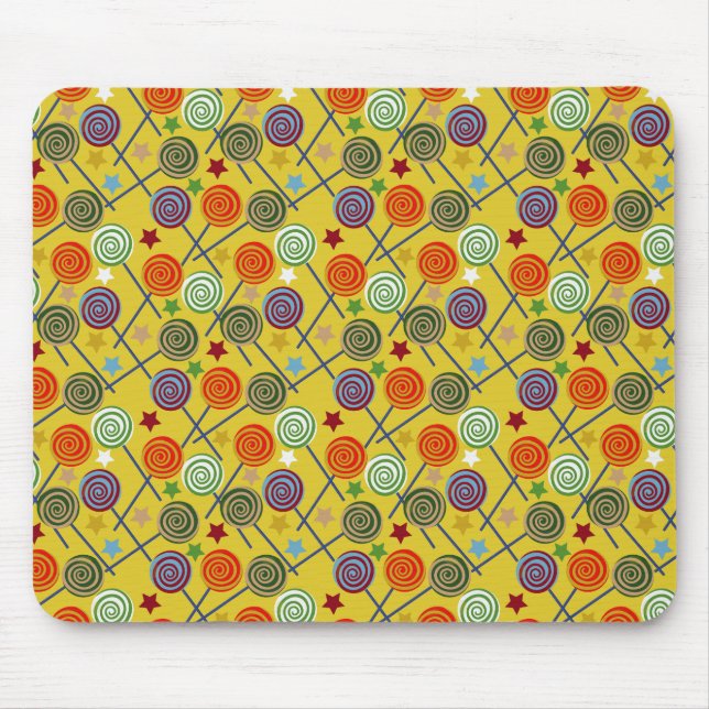 Mousepad Padrão de doces | Padrão do lombo | pirulito 30 (Frente)