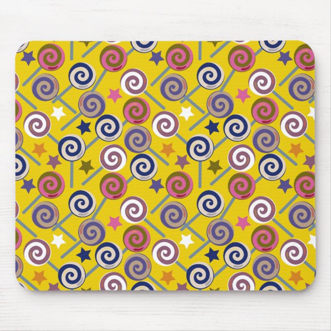 Mousepad Padrão de doces | Padrão do lombo | pirulito 60 (Frente)