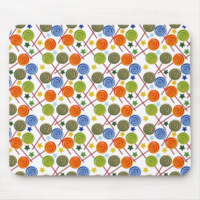 Mousepad Padrão de doces | Padrão do lombo | pirulito 61 (Frente)