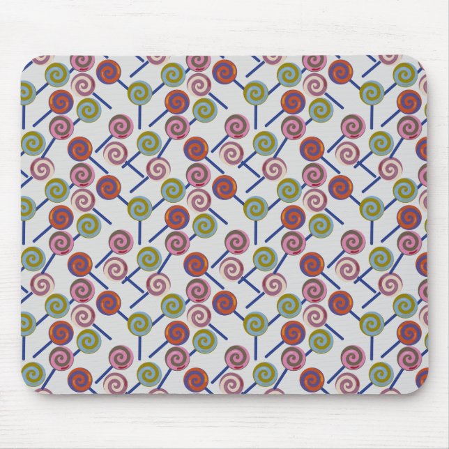 Mousepad Padrão de doces | Padrão do lombo | pirulito 8 (Frente)