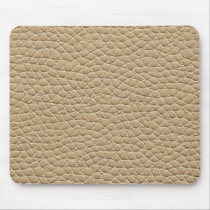 Mousepad padrão de efeito de couro bege