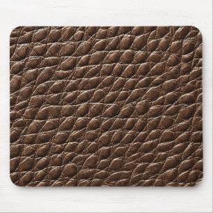 Mousepad padrão de efeito de couro marrom
