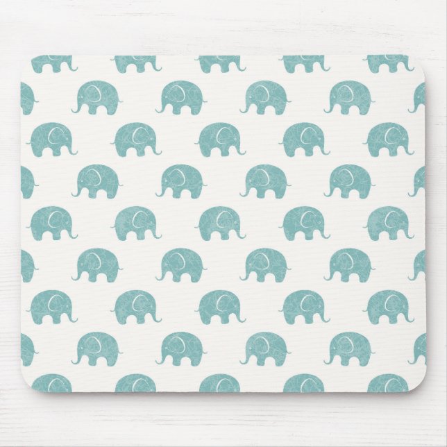 Mousepad Padrão de elefante de cor lacrimogênea (Frente)