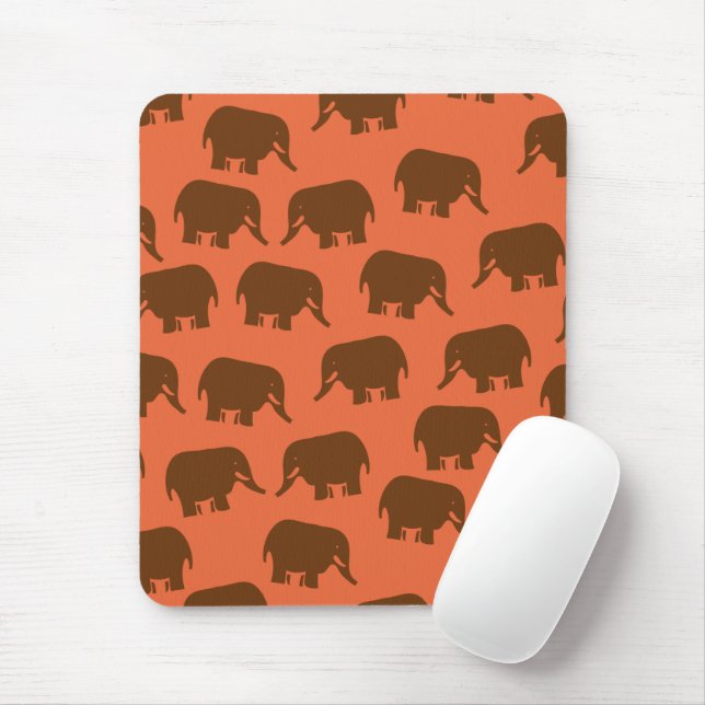 Mousepad Padrão de Elefante Indiano (Com mouse)