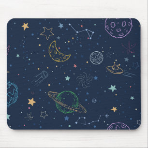 Mousepad Padrão de elementos de espaço externo