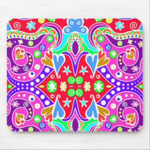 Mousepad Padrão de envelope desenhado à mão colorido fofo