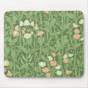 Mousepad Padrão de Ervilha Doce William Morris Botânico Vin