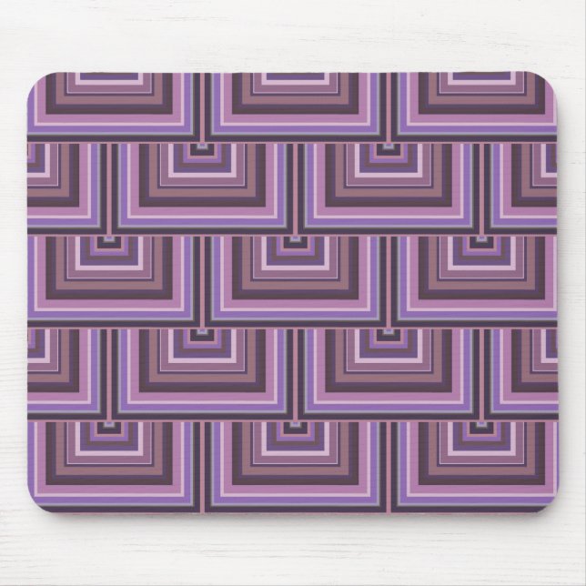 Mousepad Padrão de escalas quadradas das faixas de Mauve (Frente)