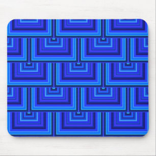 Mousepad Padrão de escalas quadradas de faixas azuis