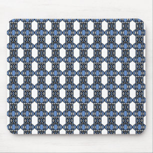 Mousepad Padrão de escaravelho Abstrato Azul do Mod Retro