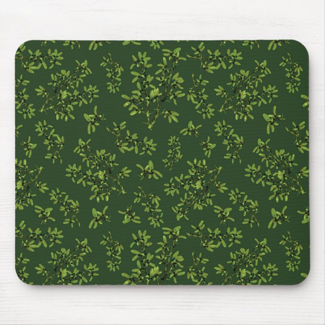 Mousepad Padrão de espinho negro verde profundo (Frente)