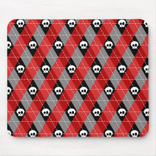 Mousepad Padrão de Estilo do Crânio Cónico (Frente)