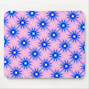 Mousepad padrão de estrela azul no mouse rosa