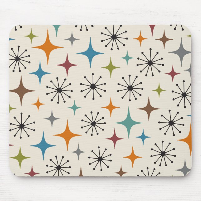 Mousepad Padrão de Estrela Explosiva Moderno de Meados do S (Frente)