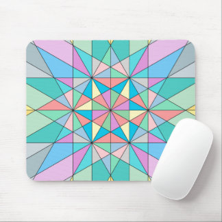 Mousepad Padrão de Estrela Triangular em Mosaico Pastel Col