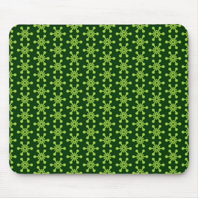 Mousepad Padrão de estrela - Verde em verde escuro 003300 (Frente)