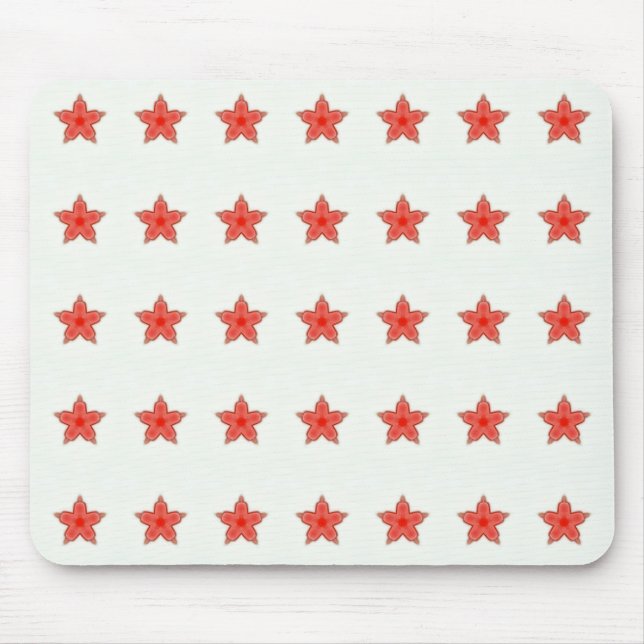 mousepad padrão de estrela vermelha (Frente)