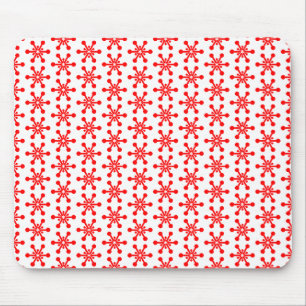 Mousepad Padrão de estrela - Vermelho em branco