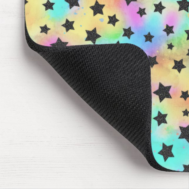 Mousepad Padrão de Estrelas em Cores dos Anos 80 (Canto)