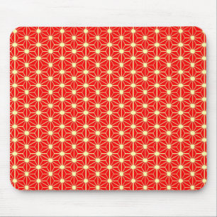 Mousepad padrão de estrelas vermelhas