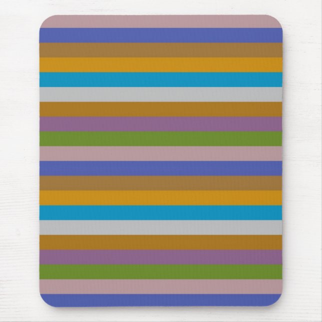 Mousepad Padrão de Faixa de Cor Retro (Frente)