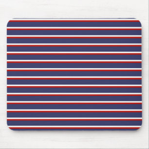 Mousepad Padrão de Faixa Vermelha marinho Azul