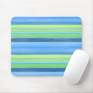 Mousepad Padrão de faixas de água do Verde limão Turquesa
