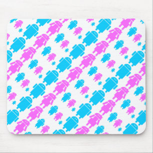Mousepad Padrão de família de robô fofo