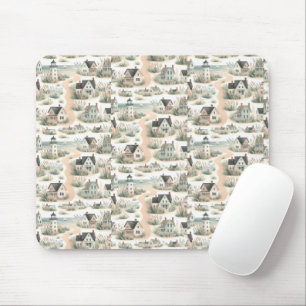 Mousepad Padrão de Farol de Casa de Praia