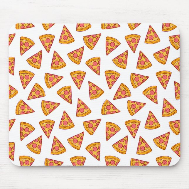 Mousepad Padrão de fatia de pizza divertida (Frente)