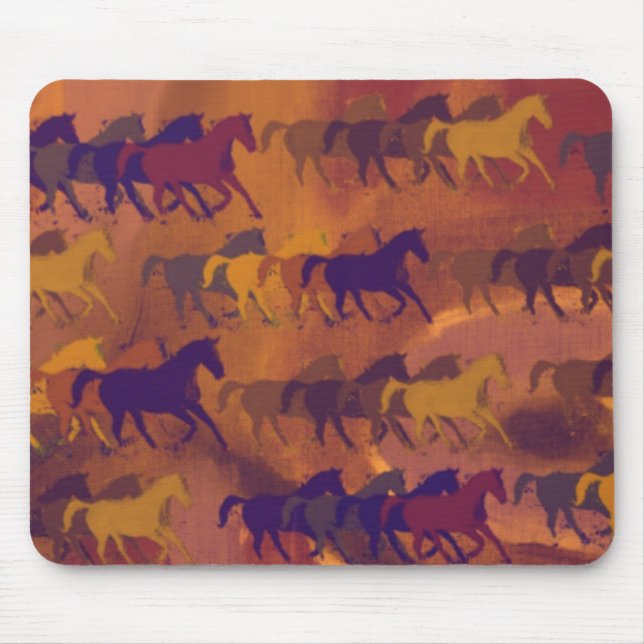 Mousepad padrão de fazenda de cavalos (Frente)