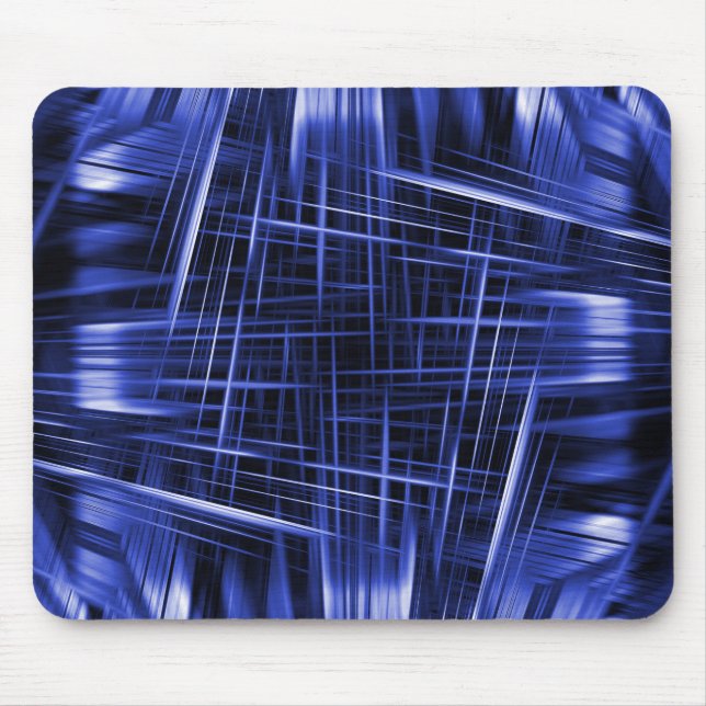 Mousepad Padrão de feixes de luz azul (Frente)