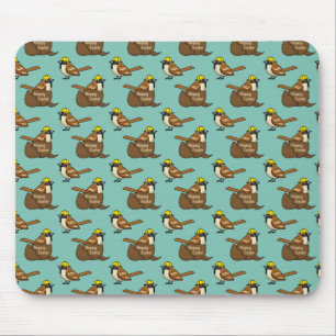 Mousepad Padrão de Felz pascoa de Chocolate de Sparrow Cute