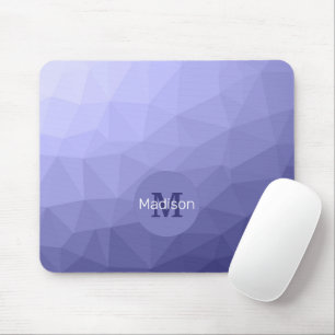Mousepad Padrão de fibra azul muito peri púrpura monogram