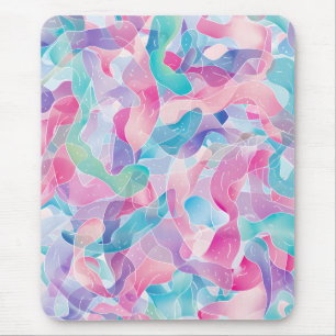 Mousepad Padrão de fita abstrata pastel
