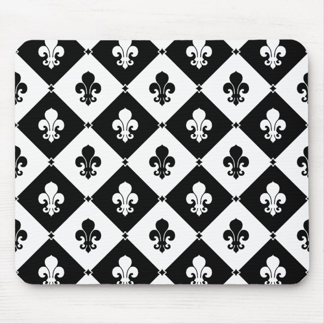 Mousepad Padrão de Fleur De Lis Diamante (Frente)