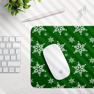 Mousepad Padrão de Floco de Neve, Flocos de Neve Brancos, N