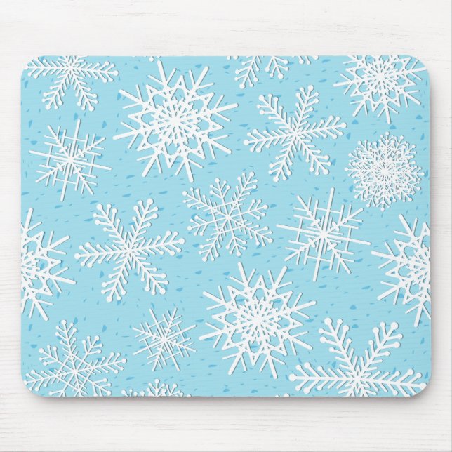 Mousepad Padrão de flocos de neve (Frente)
