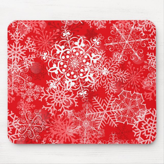 Mousepad Padrão de flocos de neve (Frente)