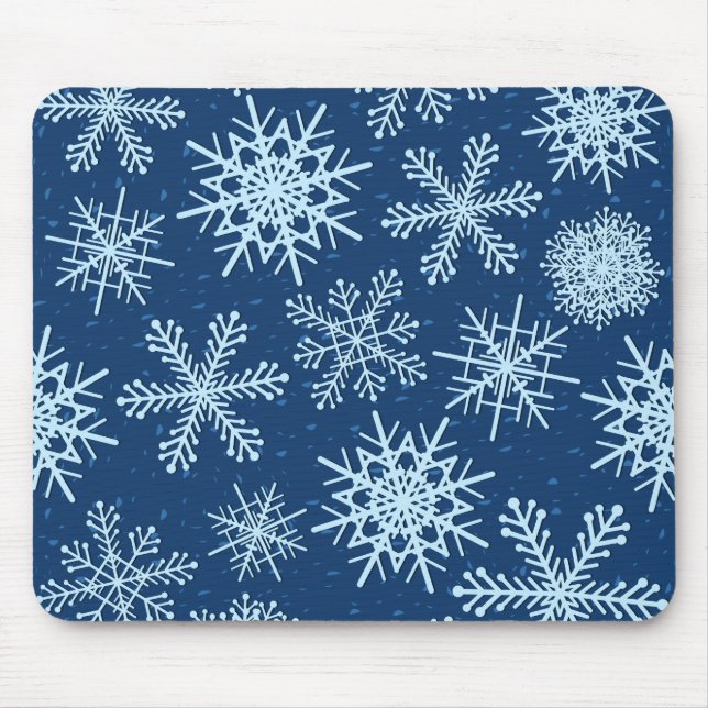 Mousepad Padrão de flocos de neve (Frente)
