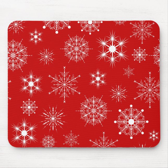 Mousepad Padrão de Flocos de Neve de Natal Associados ao Ve (Frente)