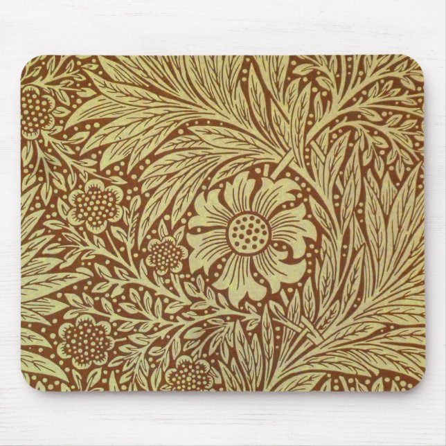 Mousepad Padrão de Flor Antiga Marigold de William Morris (Frente)