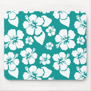 Mousepad Padrão de Flor de Hibiscus Havaiano