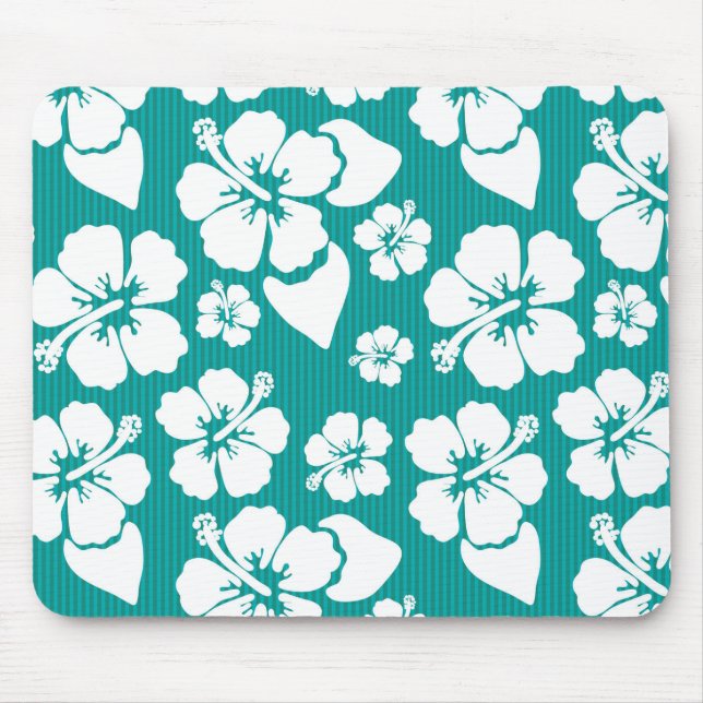 Mousepad Padrão de Flor de Hibiscus Havaiano (Frente)