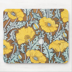 Mousepad Padrão de Flor de Ilustração de Arte Popular